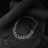 Saanjh Bela Blue Oval Oxidised Necklace Set