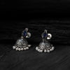 Saanjh Bela Blue Oval Oxidised Necklace Set