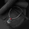 Saanjh Bela Ruby & Green Peacock Oxidised Necklace Set