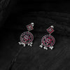Saanjh Bela Ruby Lotus Oxidised Necklace Set