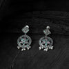 Saanjh Bela Green & Pink Lotus Oxidised Necklace Set