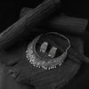 Saanjh Bela Crystal Floral Oxidised Necklace Set