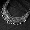 Saanjh Bela Crystal Floral Oxidised Necklace Set
