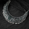 Saanjh Bela Green Floral Oxidised Necklace Set