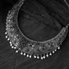 Saanjh Bela Black Floral Oxidised Necklace Set