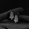 Saanjh Bela Turquoise Peacock Pearls Oxidised Earrings
