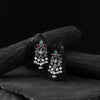 Saanjh Bela Multicolor Peacock Pearls Oxidised Earrings