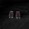 Saanjh Bela Ruby Floral Oxidised Necklace Set