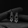 Saanjh Bela Black Seahorse Oxidised Earrings