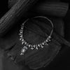 Saanjh Bela Black Leaves Oxidised Necklace Set