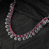 Saanjh Bela Ruby Blossom Oxidised Necklace Set
