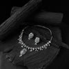 Saanjh Bela Crystal Leaves Oxidised Necklace Set