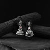 Saanjh Bela Peacock Light Pink Oxidised Earrings