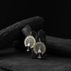 Saanjh Bela Mayuri Yellow Oxidised Earrings